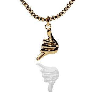 NIB Shaka Pendant Gold